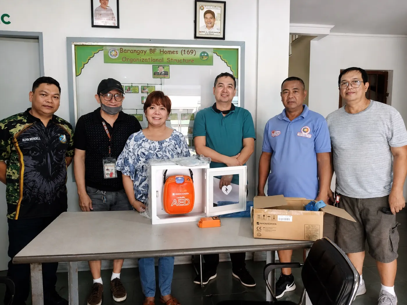 ICare Life team donating an AED unit to a local barangay